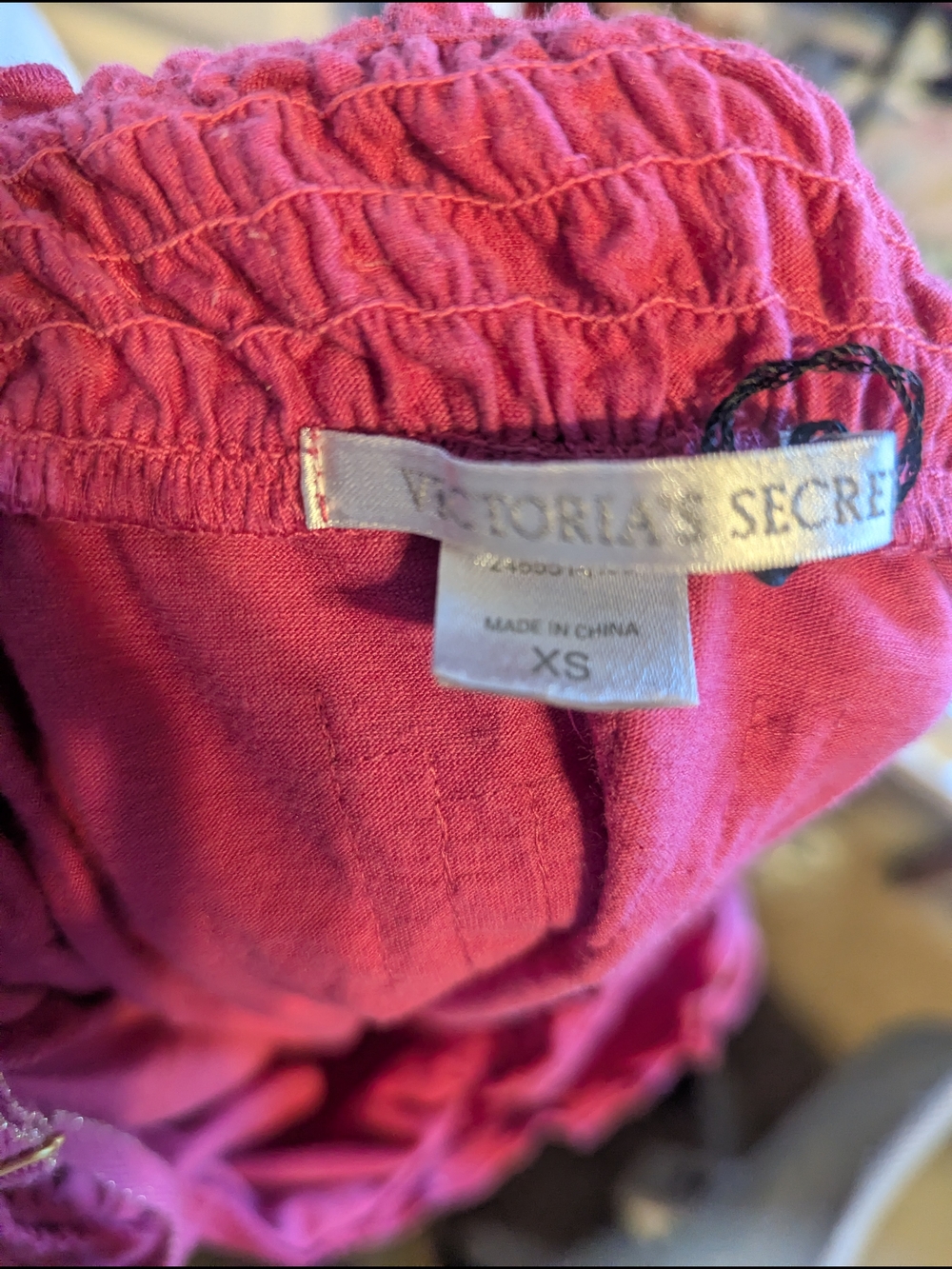 Victoria's Secret Raspberry Pink Smocked Cami - Picture 4 of 5